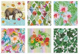 Love2art салфетки бумажные АССОРТИ 3х слойные SDD 33 x 33 12 шт. Набор №1217-14 Тропический сад