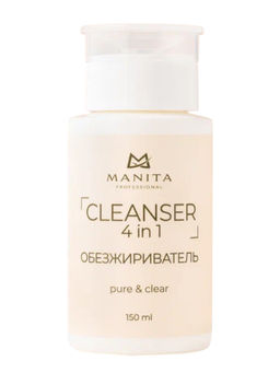 Manita Professional Обезжириватель для ногтей универсальный 4 в 1 / Pure Clear, 150 мл