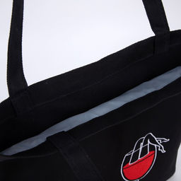 Сумка шопер Бокал вина, 35 х 0,5 х 40 см, вышивка, черный - Nazamok фото 6