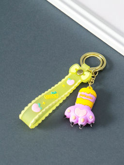 Цена за 2 шт. Брелок для ключей на кольце с карабином, ремешком «Лапка», резина, 1.7×3.8×22.5 см