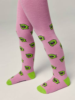 Цена за 2 шт. Колготки детские Conte-kids Колготки SOF-TIKI (махровые внутри) с рисунками мальва