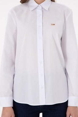 Женская белая рубашка с длинным рукавом Дополнительная скидка 11% в корзине - U.s. polo assn фото 6
