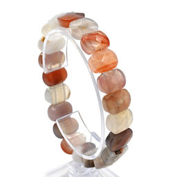 Браслет граненый 14*7мм из агата ботсванского