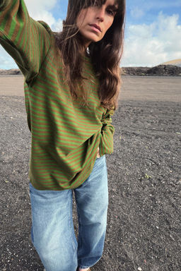 OVERSIZE STRIPED T-SHIRT - Zara фото 5