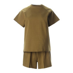 Костюм женский (майка, шорты) MINAKU: Casual Collection, хаки, размер 46