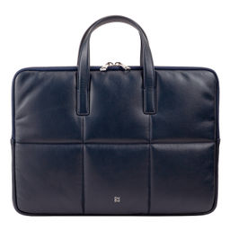Итальянская кожаная сумка-портфель для ноутбука DuDu серии Togean | морской