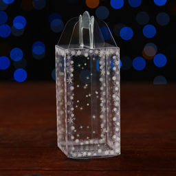 Цена за 5 шт. Складная коробка из PVC 4 x 4 x 8 см Зимушка - UPAK LAND фото 2