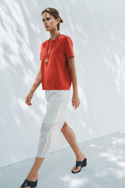 SHORT SLEEVE INTERLOCK T-SHIRT - Zara фото 28