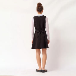 CRB wear/CWJG 63210-22 Сарафан для девочки,черный/Ex.Cherubino  фото 2