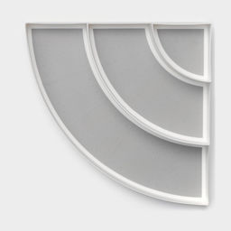 Подставка для специй и соусов 3 яруса Griten, угловая, 30×30×8.7 см, белая