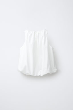 TOP ABULLONADO POPEL?N / Blanco - Zara фото 4