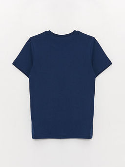 Bisiklet Yaka Bask?l? K?sa Kollu Erkek ?ocuk Ti??rt - Waikiki фото 2