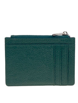 Картхолдер женский из натуральной кожи для пластиковых карт, цвет темно зеленый - Greta фото 2