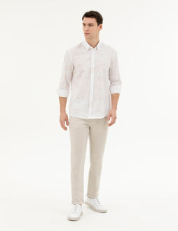 Рубашка Pierre Cardin Regular Fit бежевая