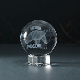 Фигурка стекло шар «Мощь России», d=6 см