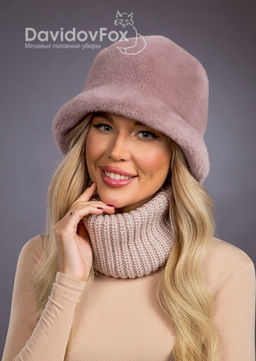 Шапка Шляпка экомех капор капучино