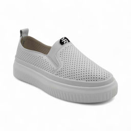 Кроссовки из натуральной кожи Р39-1 белые