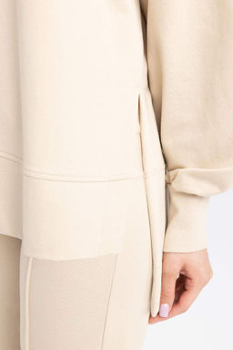 Толстовка-туника стандартного кроя - Defacto фото 5