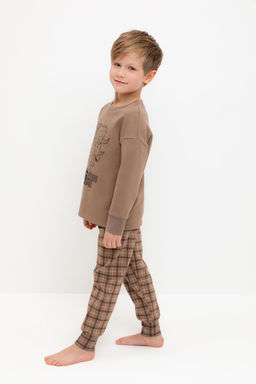 К 1567/сосновая кора,праздничная клетка пижама дет - Crockid фото 3