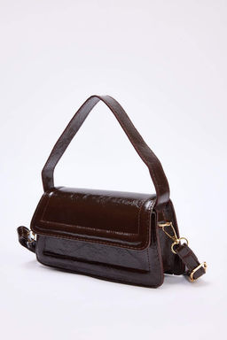 Kahverengi K?r?s?k Cilt Capraz Ask?l? Kad?n Mini/Kucuk City Canta TWOAW25OC00002