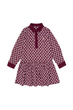 K_z _ocuk Bordo Dokuma Elbise - U.s. polo assn фото 6