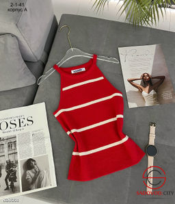 Женский топ в полоску на бретельках - Bruno фото 2