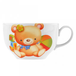 Чашка чайная фарфоровая "Любимые игрушки" 210мл, д8,5см, h6см, форма "Янтарь" (Россия)