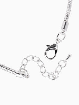 Браслет для шармов «Карабин», основа, цвет серебро, 20 см