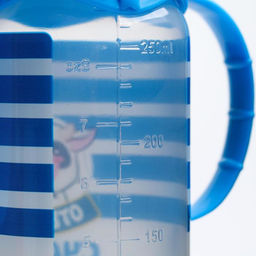 Бутылочка для кормления M&B «Молочное счастье», классическое горло, с ручками, от 0 мес., 250 мл., цилиндр