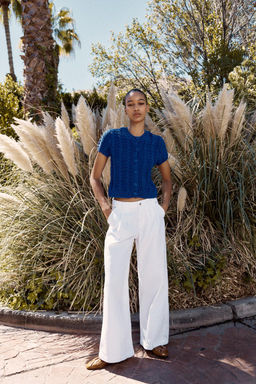 SHORT SLEEVE KNIT CARDIGAN