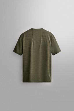 CAMISETA T?CNICA JACQUARD RAYAS / Verde medio - Zara фото 8