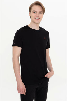 Мужская черная базовая футболка с круглым вырезом Неожиданная скидка в корзине - U.s. polo assn фото 3