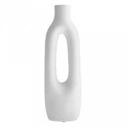 Ваза керамическая "Танзания" 350мл, 8х5,8см h25,5см, д/горла - 2,6см, матовая глазурь, цвет - белый, в коробке (Китай)