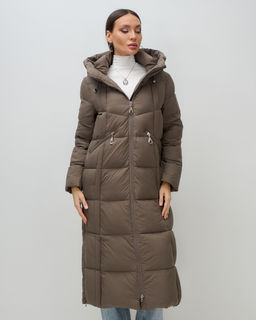 Пальто зимнее Visdeer 7729SK женское утепленное 240 г/м² светло-коричневое  фото 8