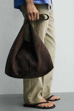 BOLSO SHOPPER LISO / Marr?n - Zara фото 3