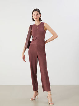 Pencere Detayl? B?zg?l? Kad?n Triko Atlet