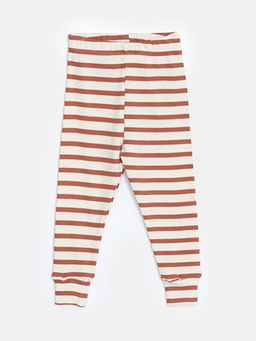 Bisiklet Yaka Uzun Kollu ?izgili Erkek Bebek Pijama Tak?m