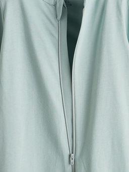 Fermuarl? Y?ld?z Bask?l? Erkek Bebek Tulum