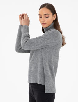 Серый меланжевый свитер классического кроя - Pierre cardin фото 3