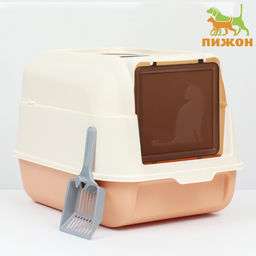 Туалет закрытый с откидным верхом 36×51×34 см, бежевый