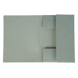 Цена за 3 шт. Папка на резинке А4, 500 мкм, Calligrata, корешок 4 мм, до 300 листов, тиснение «песок», серая