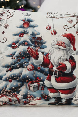 Наволочка декоративная новогодняя 2 шт рогожка