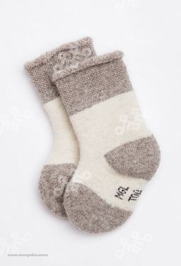 Носки детские из 100% монгольской шерсти (арт. 02159) - Тод оймс ххк фото 2