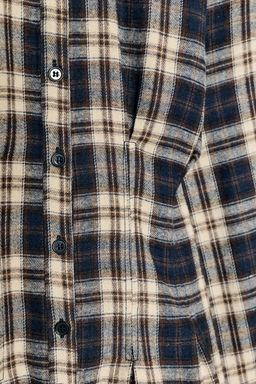 CHECKED PLEATED MIDI DRESS - Zara фото 9