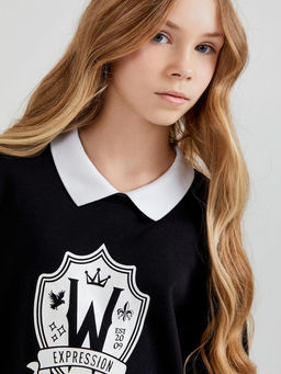 ACOOLA / Джемпер детский для девочек Vidar черный  фото 4