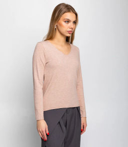 Пуловер #КТ7332, бежевый