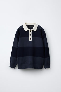 STRIPED KNIT POLO SHIRT - Zara фото 6