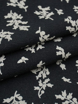 Теплый хлопок Луана цв.черный/кремовый, ш.1.5м, хлопок-100%, 160гр/м.кв - Купава фото 4