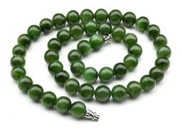 Бусы из Байкальского нефрита шарик 8мм, 43см, 40г