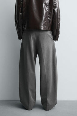 PANTAL?N BALLOON PLIEGUES CINTUR?N / Gris - Zara фото 3